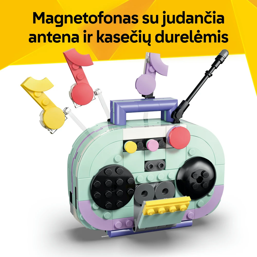 LEGO® Creator 3 in 1 Muzikos tematikos dekoras: pianinas su kate 31392