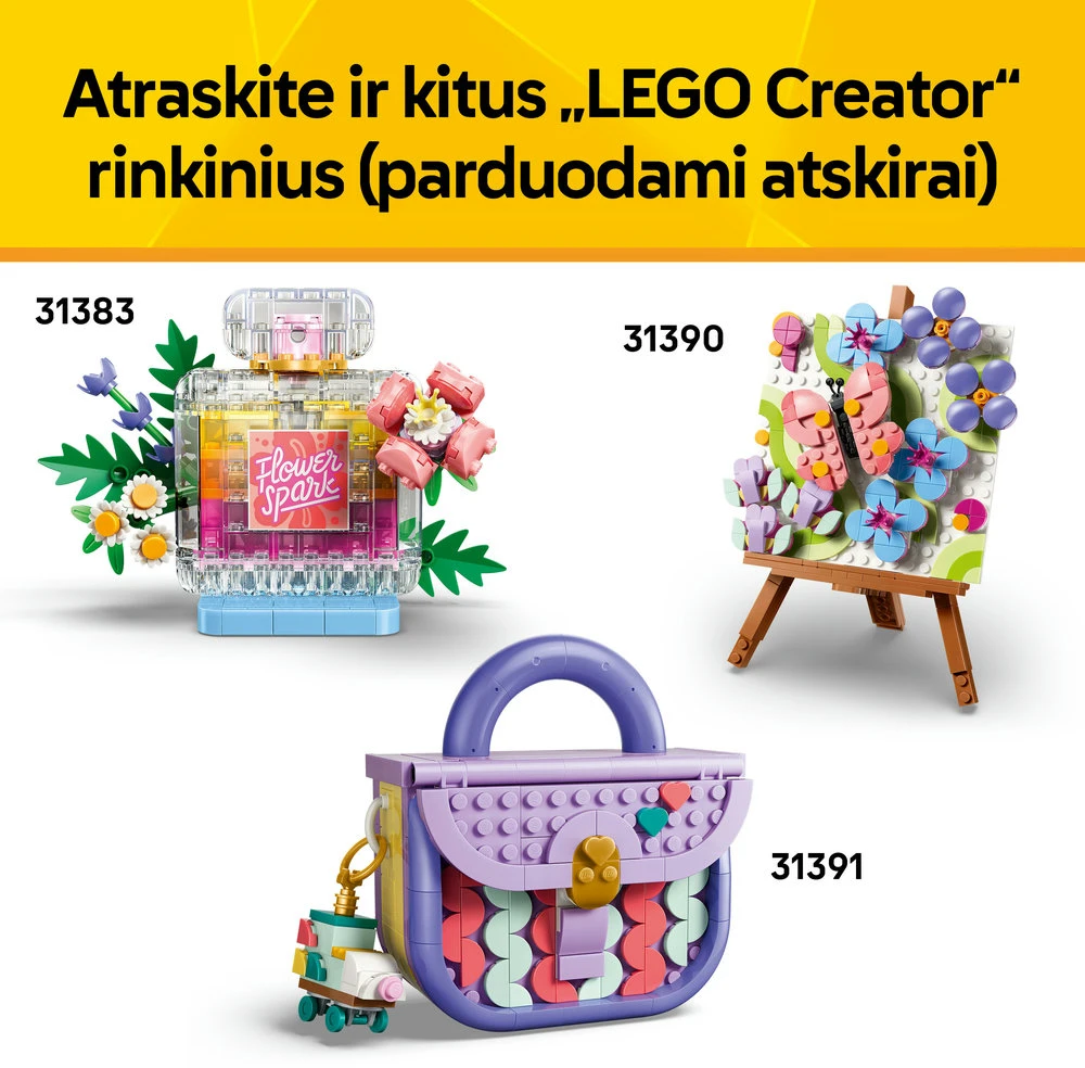 LEGO® Creator 3 in 1 Muzikos tematikos dekoras: pianinas su kate 31392