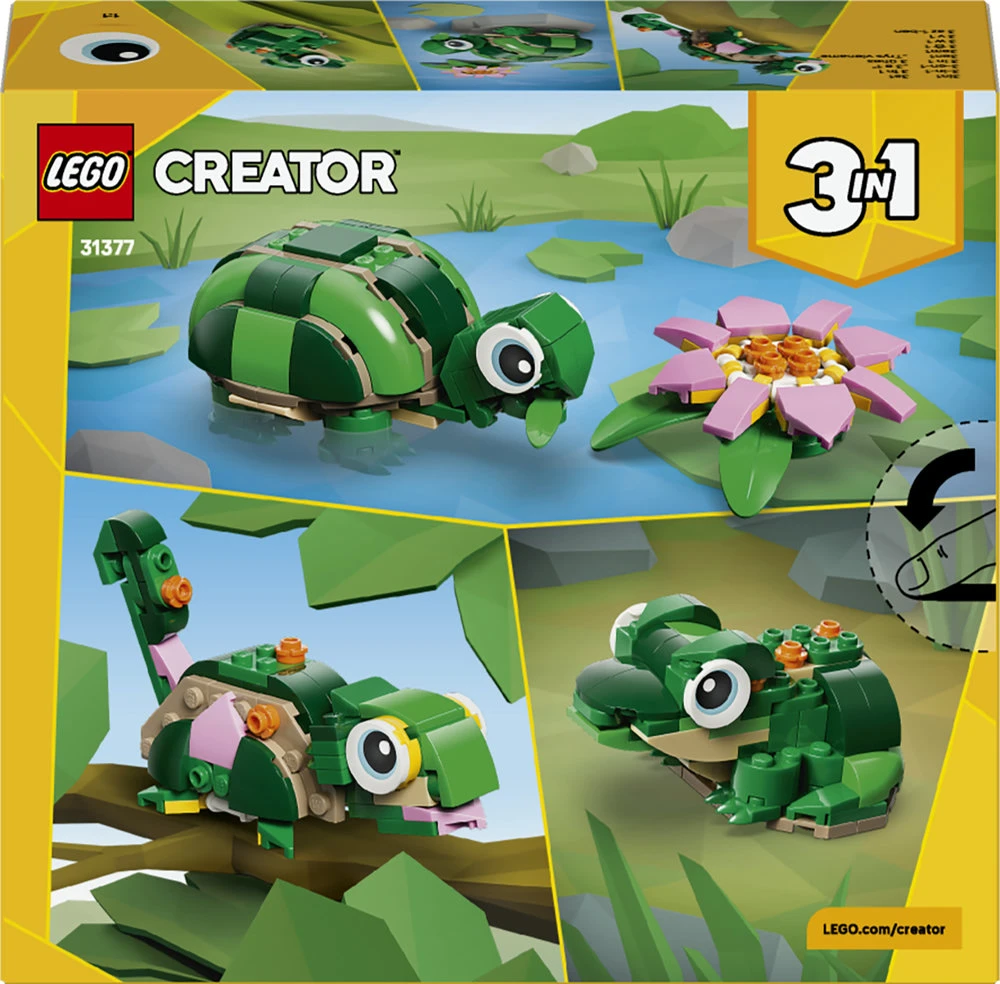 LEGO® Creator 3 in 1 Vėžlys su vandens lelijos žiedu 31377