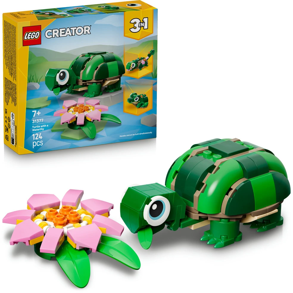 LEGO® Creator 3 in 1 Vėžlys su vandens lelijos žiedu 31377