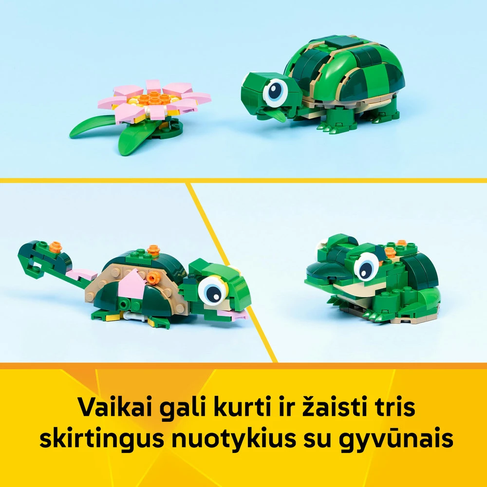 LEGO® Creator 3 in 1 Vėžlys su vandens lelijos žiedu 31377