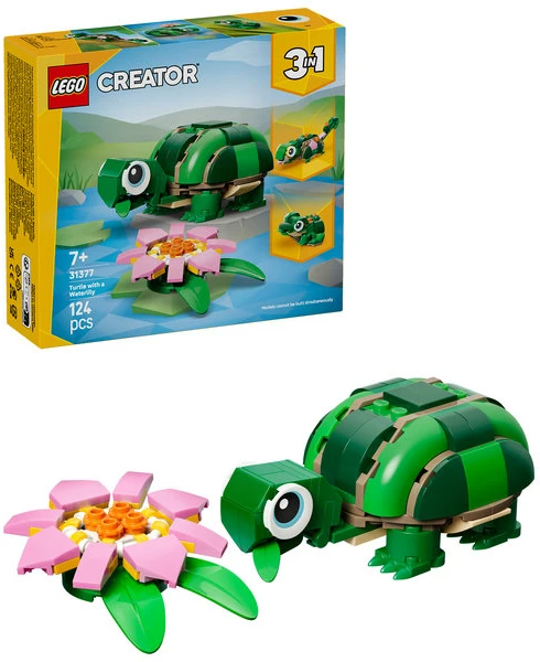 LEGO® Creator 3 in 1 Vėžlys su vandens lelijos žiedu 31377
