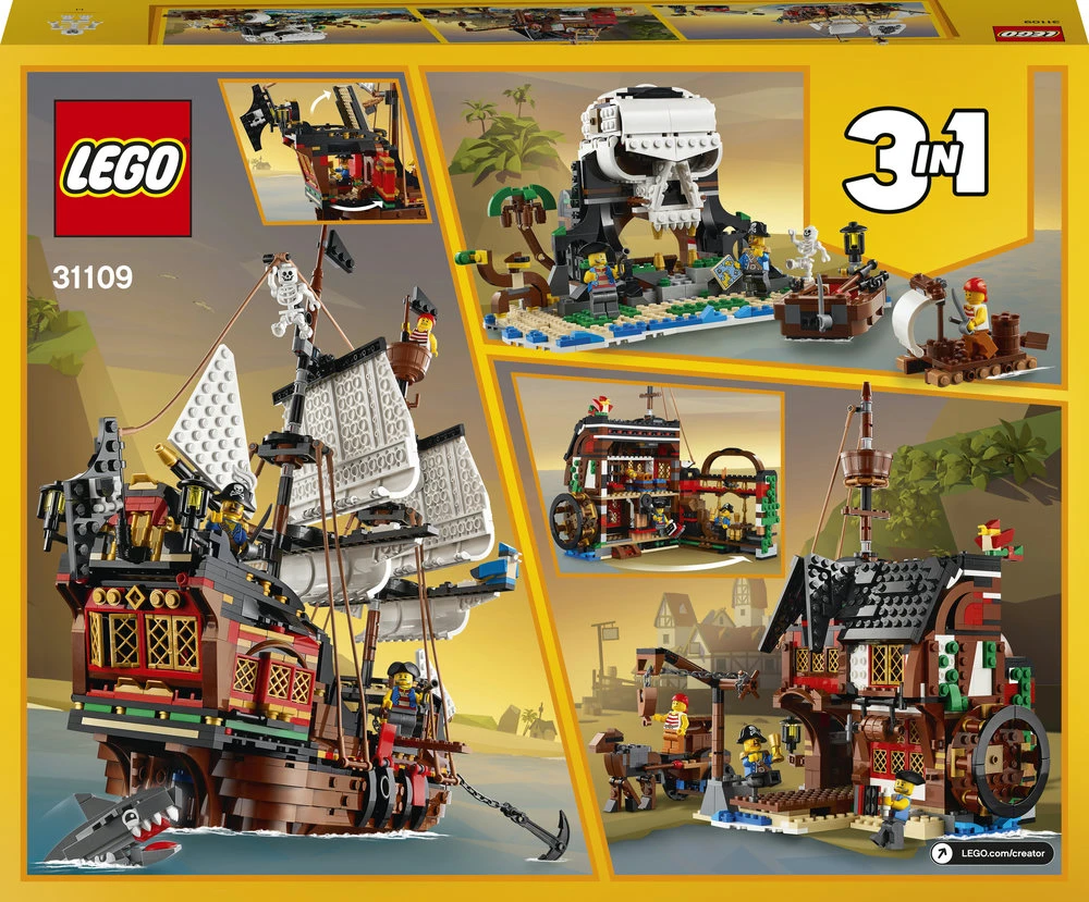 LEGO® Creator 3 v 1 Piratų laivas (31109)