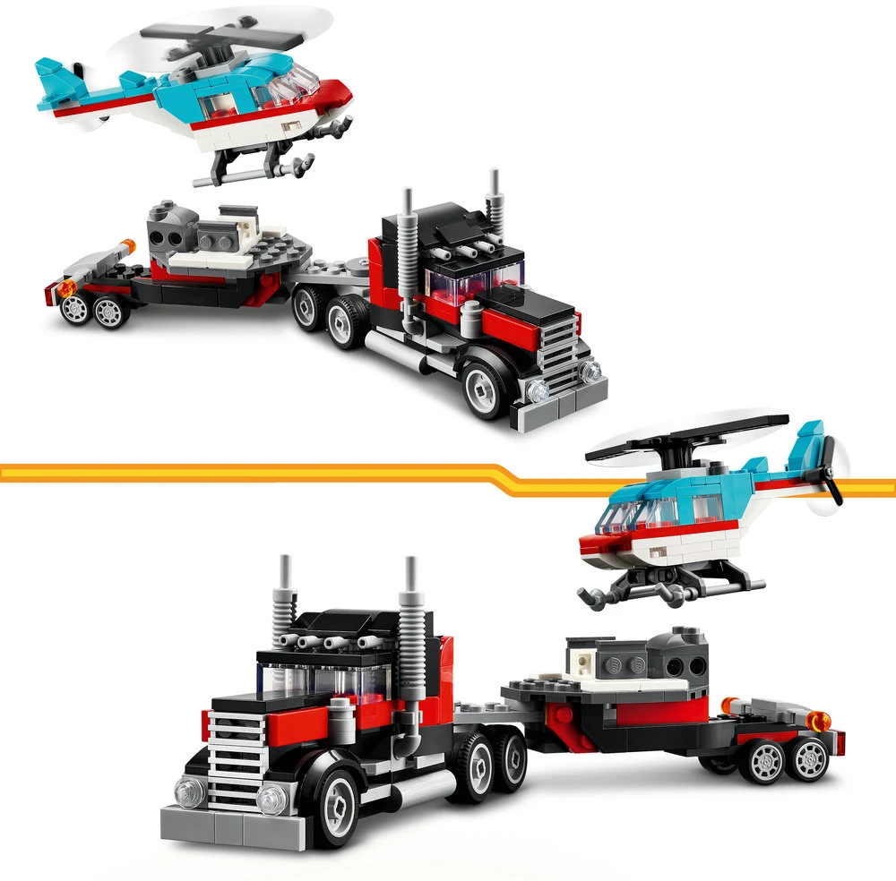 LEGO® Creator 3-in-1 Bortinis sunkvežimis su sraigtasparniu (31146)