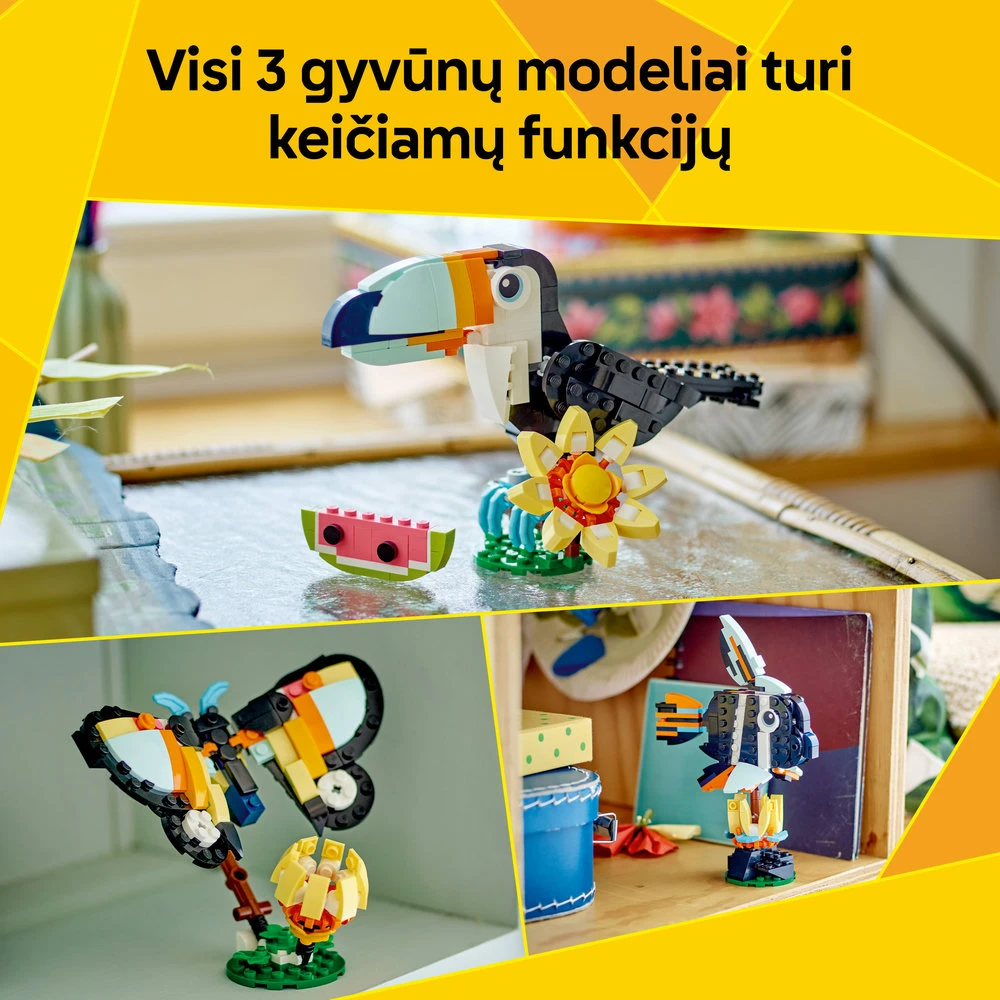 LEGO® Creator Laukiniai gyvūnai: atogrąžų tukanas 31173