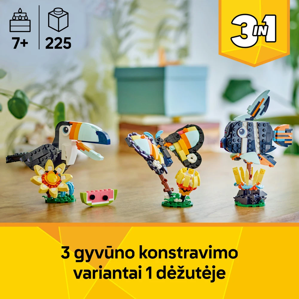 LEGO® Creator Laukiniai gyvūnai: atogrąžų tukanas 31173
