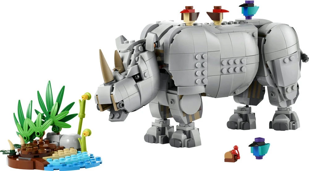 LEGO® Creator Laukiniai gyvūnai: didingasis raganosis su paukščiais 31171