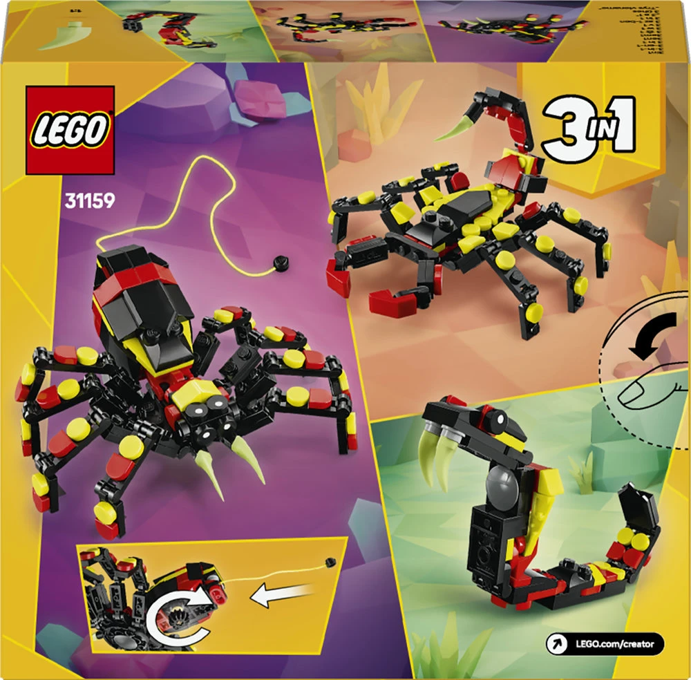LEGO® Creator 3in1 Laukiniai gyvūnai: nepaprastas voras (31159)