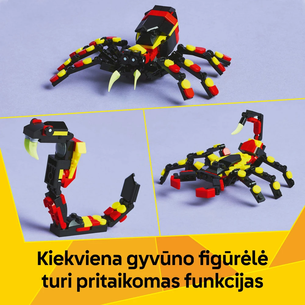 LEGO® Creator 3in1 Laukiniai gyvūnai: nepaprastas voras (31159)