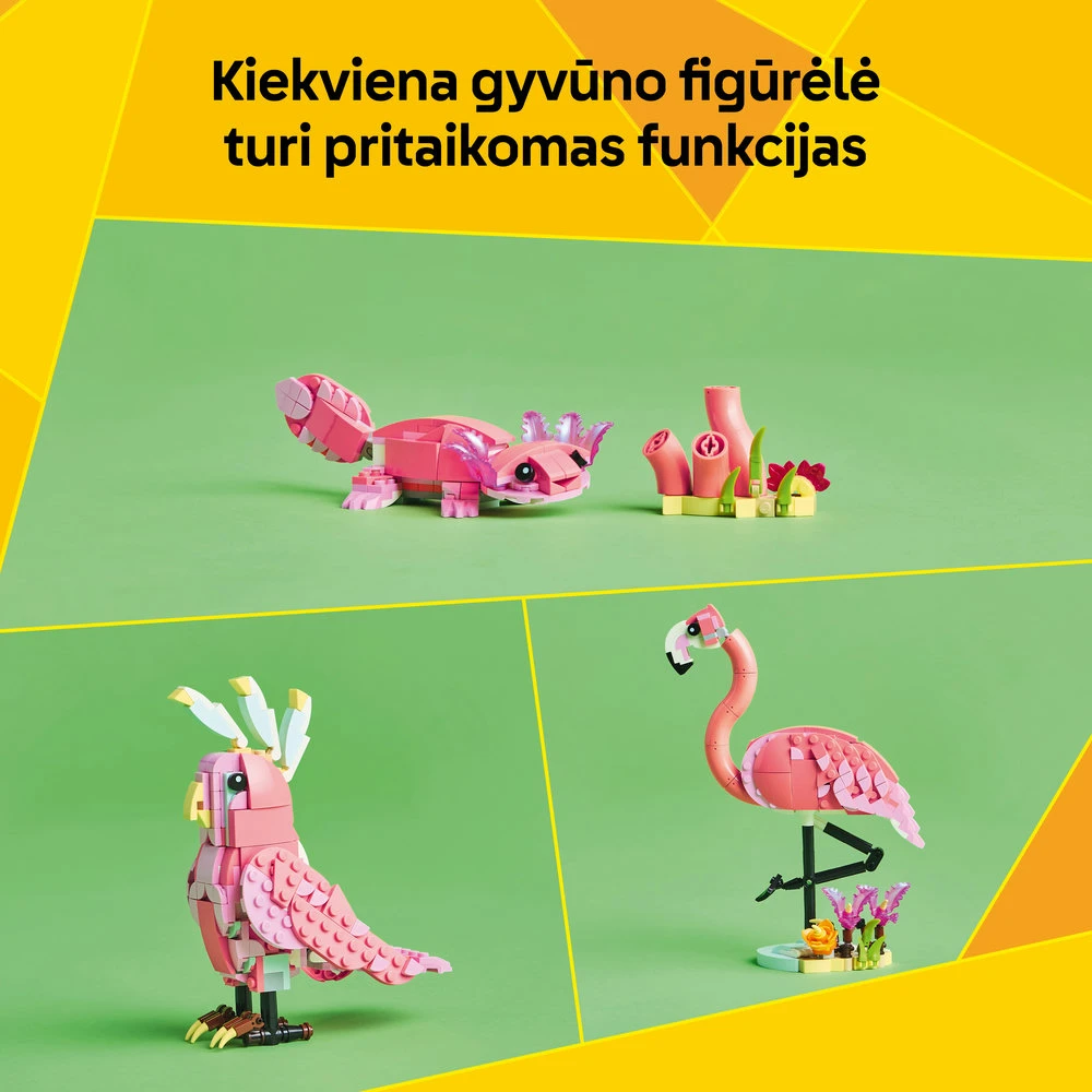 LEGO® Creator 3 v 1 Laukiniai gyvūnai: rožinis flamingas (31170)