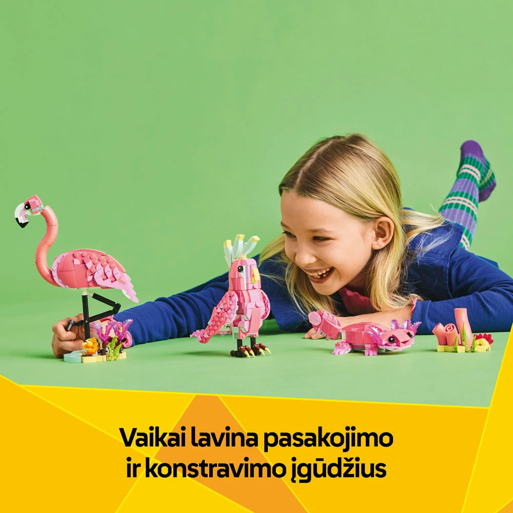 LEGO® Creator 3 v 1 Laukiniai gyvūnai: rožinis flamingas (31170)