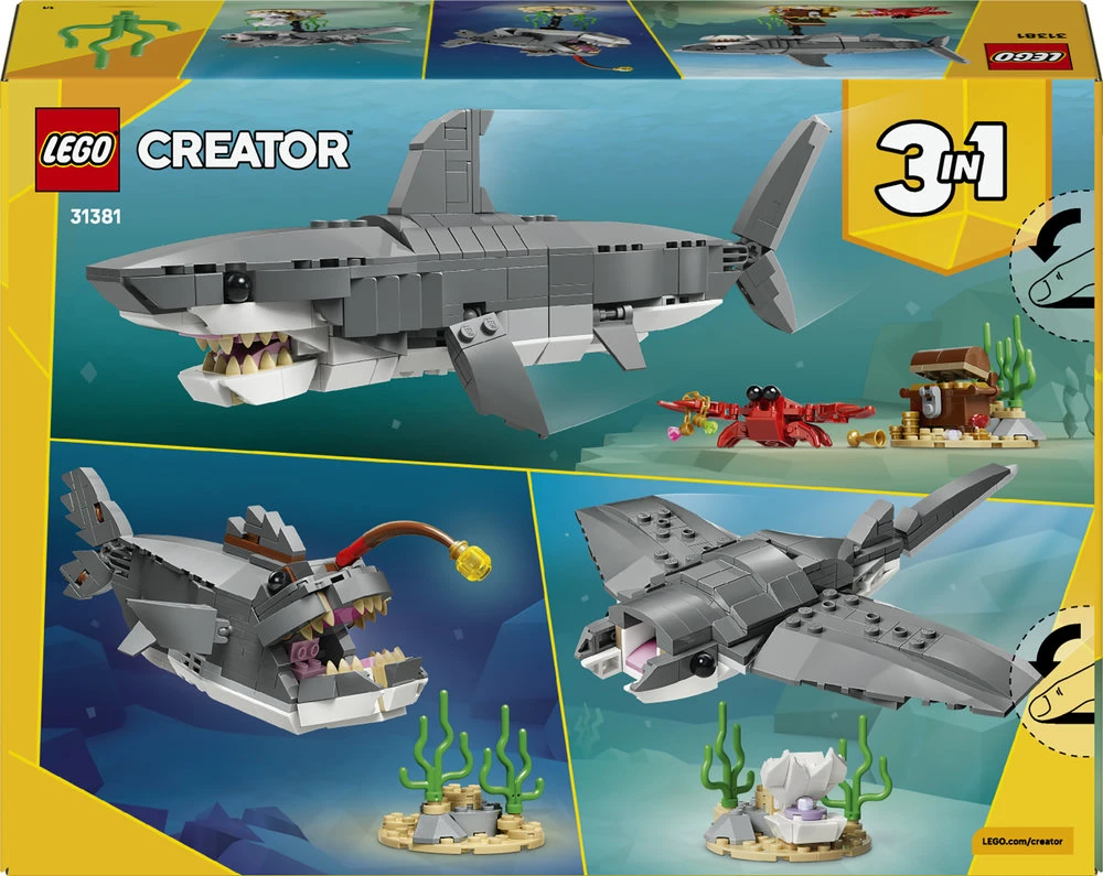LEGO® Creator Nuožmus ryklys su lobių skrynia Žaislas 31381