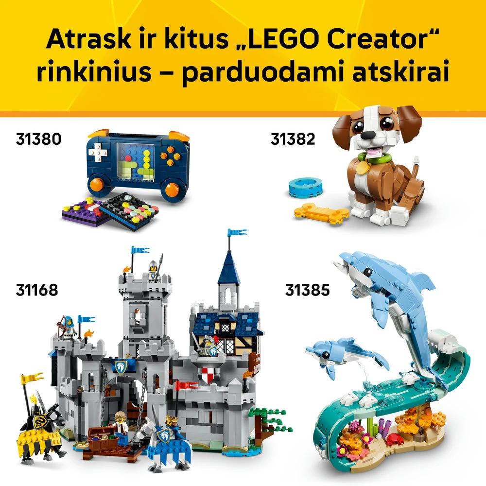 LEGO® Creator Nuožmus ryklys su lobių skrynia Žaislas 31381