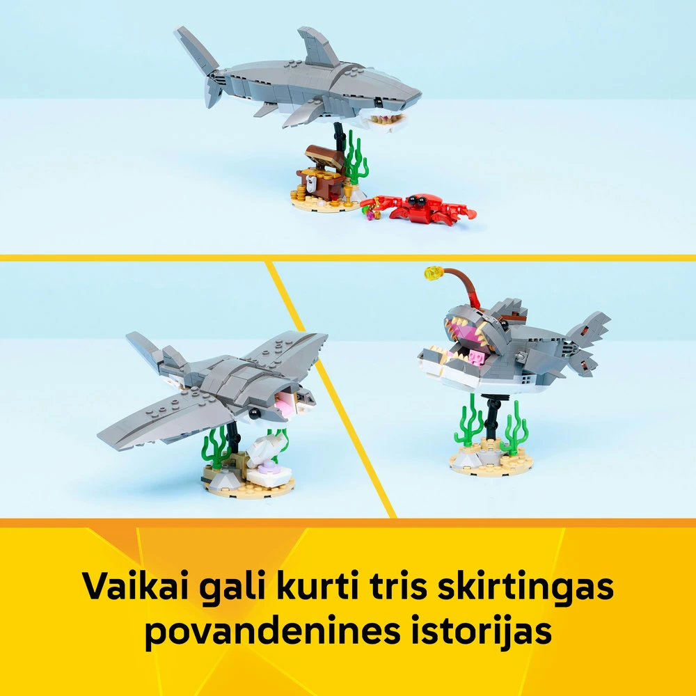 LEGO® Creator Nuožmus ryklys su lobių skrynia Žaislas 31381