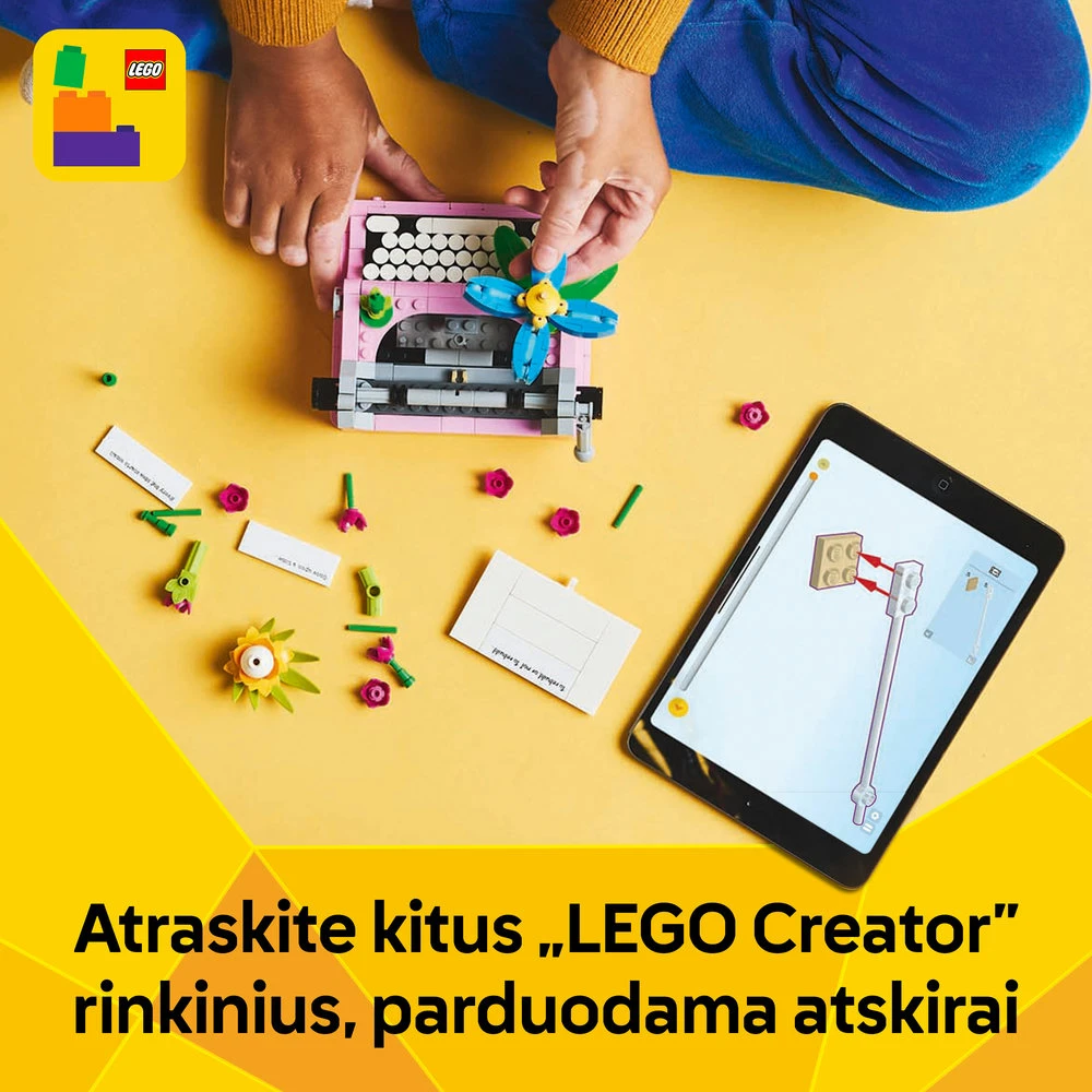 LEGO® Creator 3in1 Rašomoji mašinėlė su gėlėmis (31169)