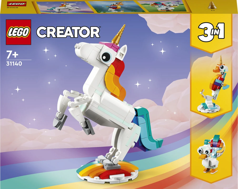 LEGO® Creator 3 v 1 Stebuklingas vienaragis (31140)