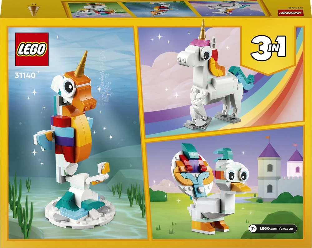 LEGO® Creator 3 v 1 Stebuklingas vienaragis (31140)