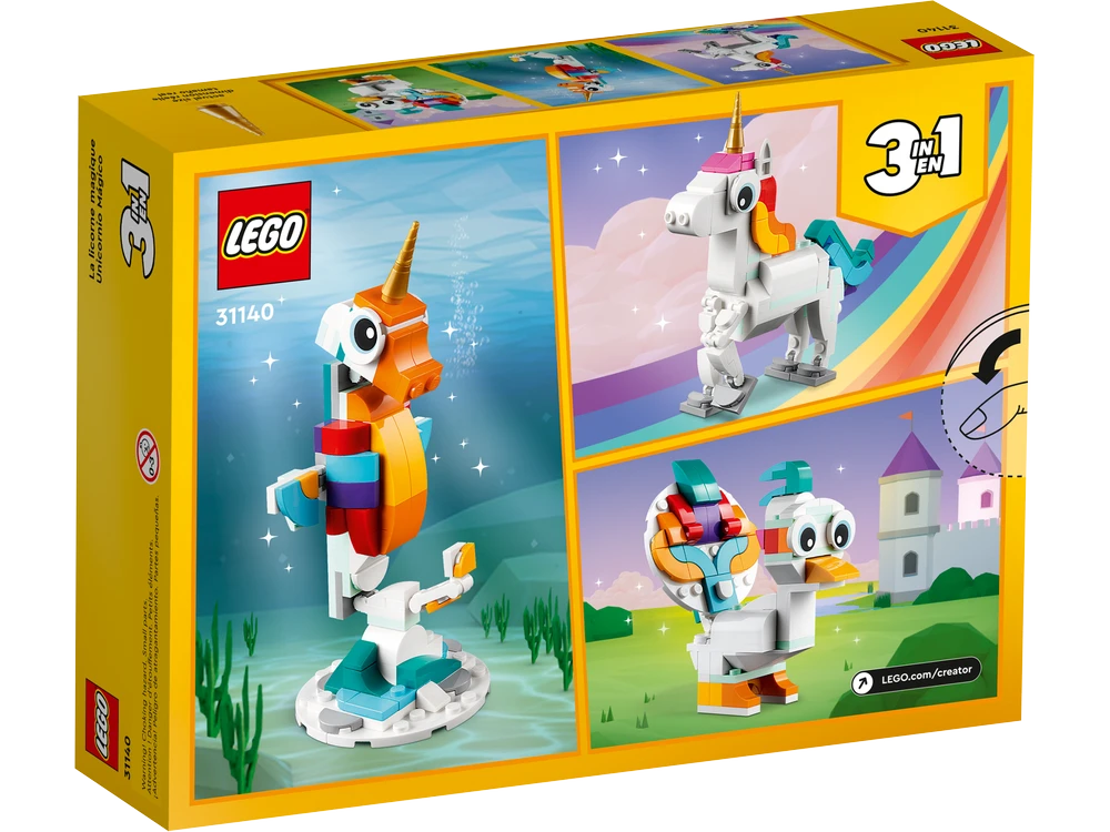 LEGO® Creator 3 v 1 Stebuklingas vienaragis (31140)