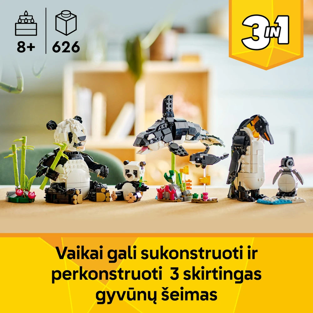 LEGO® Creator 3in1 Laukiniai gyvūnai: pandų šeima (31165)