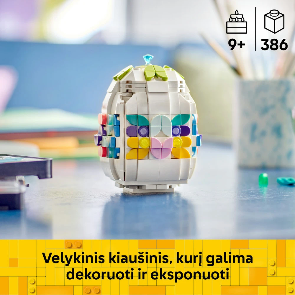 LEGO® dekoratyvinis velykinis kiaušinis Konstravimo rinkinys Pavasariška dovana 40816