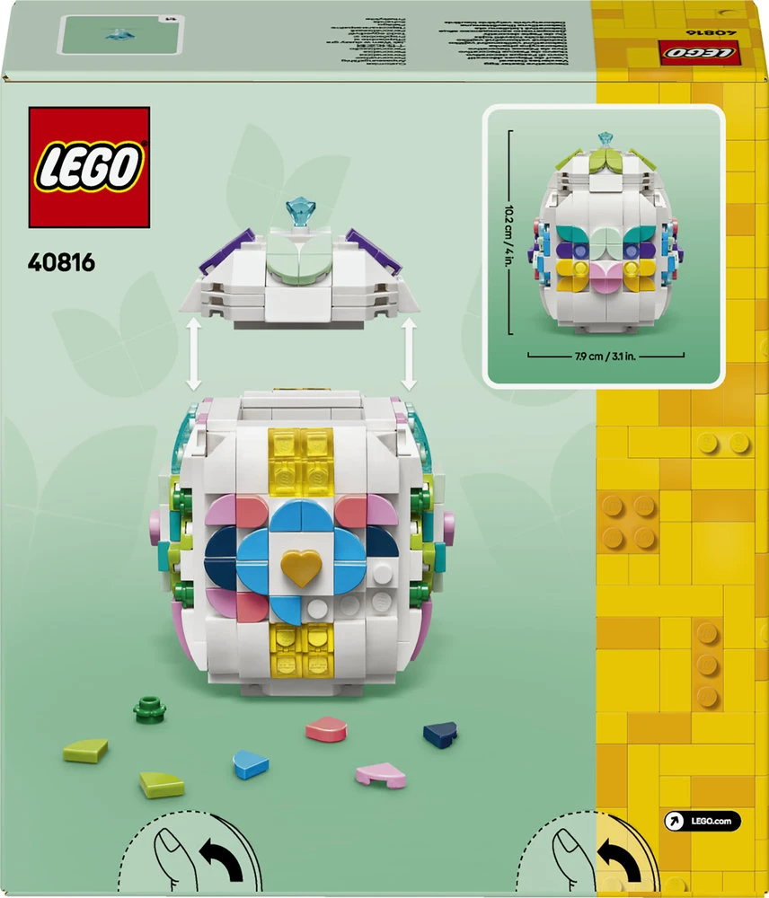 LEGO® dekoratyvinis velykinis kiaušinis Konstravimo rinkinys Pavasariška dovana 40816