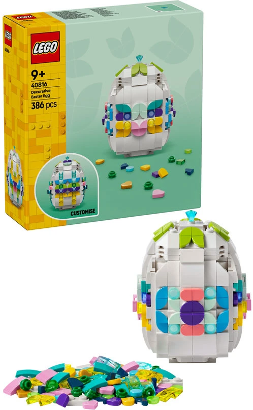 LEGO® dekoratyvinis velykinis kiaušinis Konstravimo rinkinys Pavasariška dovana 40816