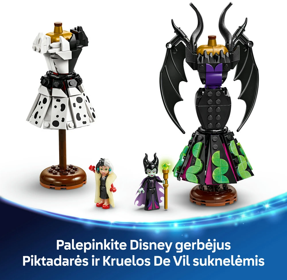 LEGO® Disney Piktadarės ir Kruelos De Vil suknelės (43262)