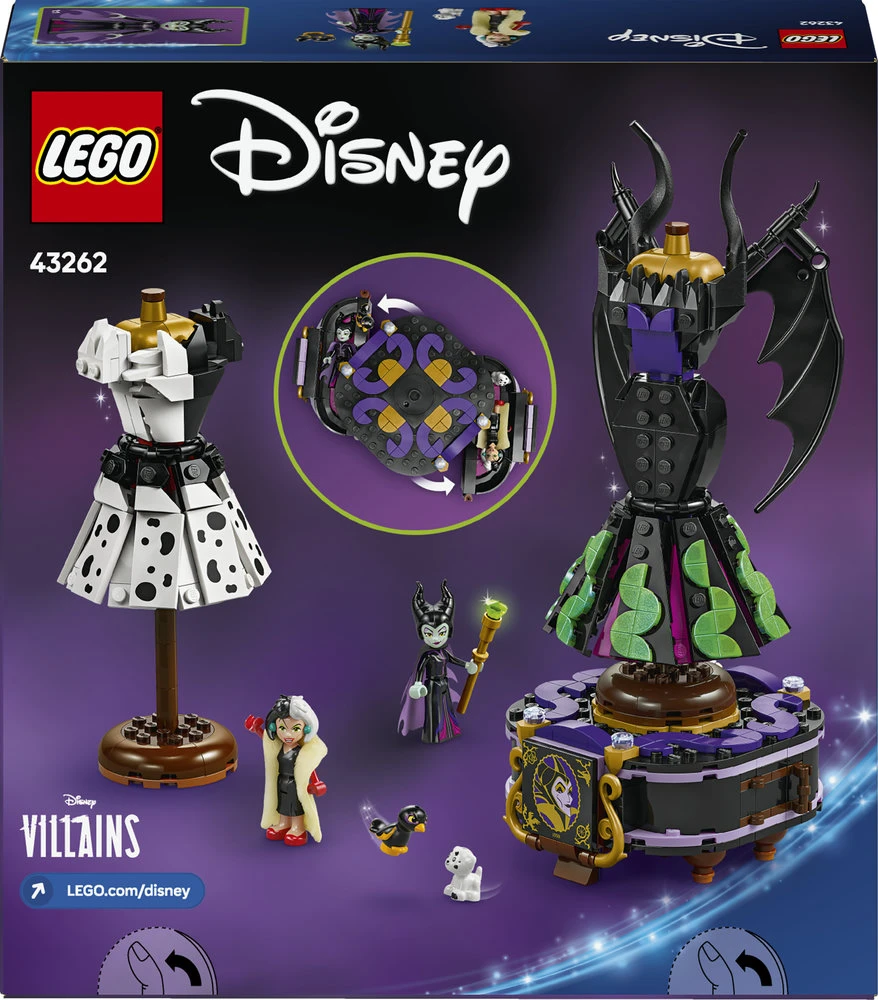 LEGO® Disney Piktadarės ir Kruelos De Vil suknelės (43262)