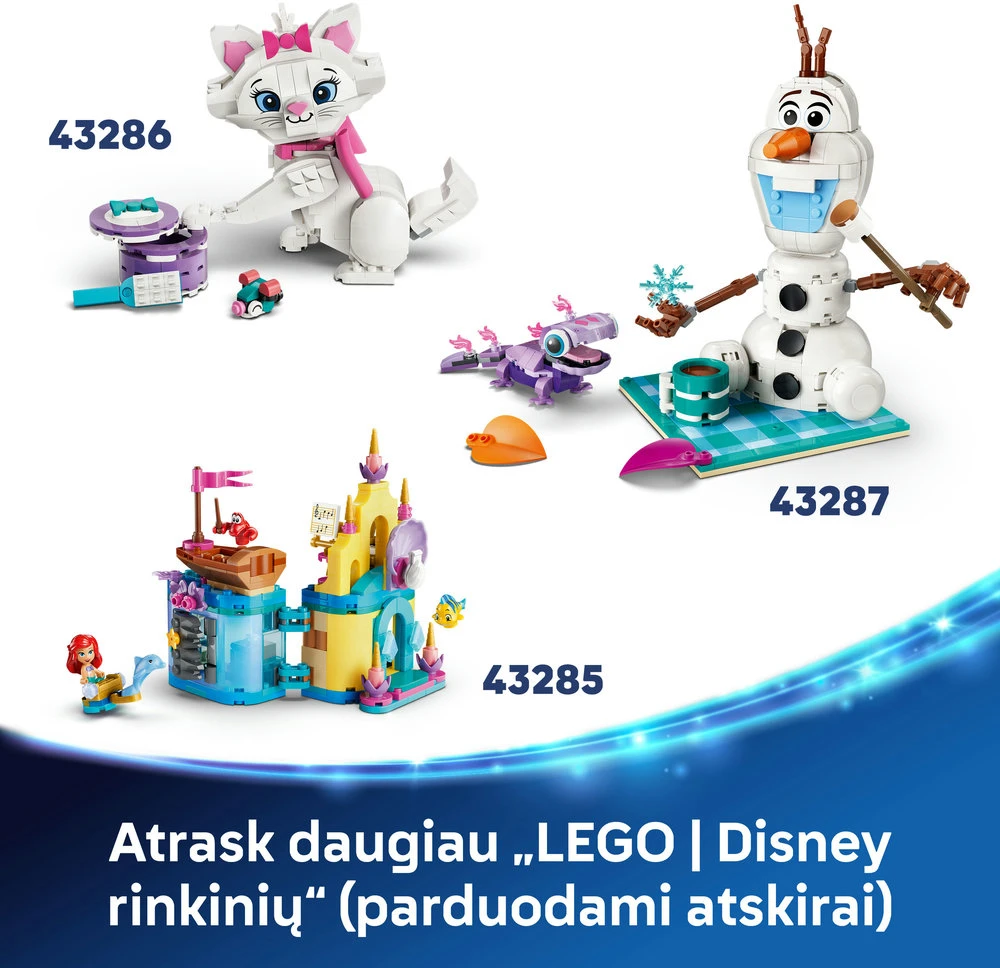 LEGO® ǀ „Disney Frozen“ Elzos ledo pilis ir smagus pasivažinėjimas rogėmis 43281