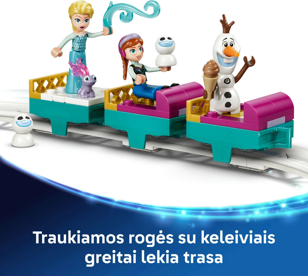 LEGO® ǀ „Disney Frozen“ Elzos ledo pilis ir smagus pasivažinėjimas rogėmis 43281