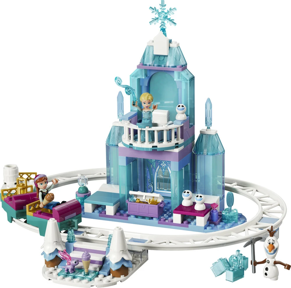 LEGO® ǀ „Disney Frozen“ Elzos ledo pilis ir smagus pasivažinėjimas rogėmis 43281