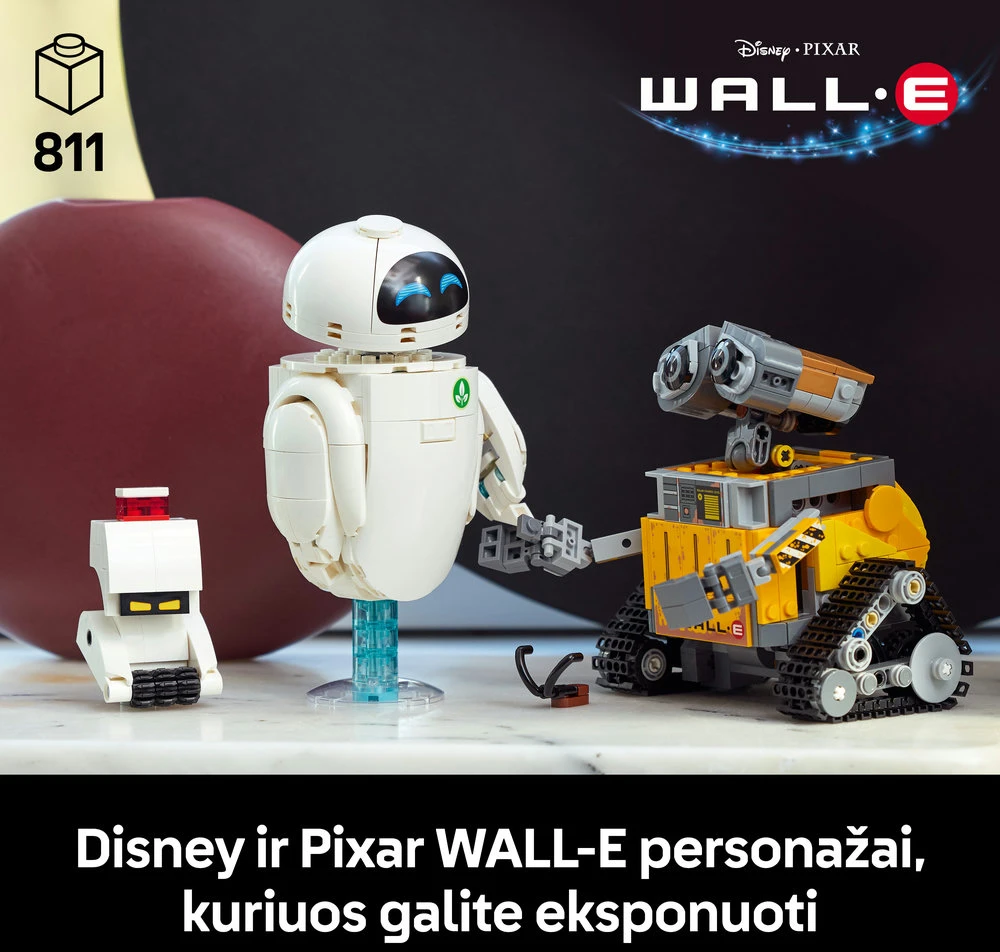 LEGO® ǀ Disney ir Pixar Wall-E ir Eve Filmo rinkinys 43279