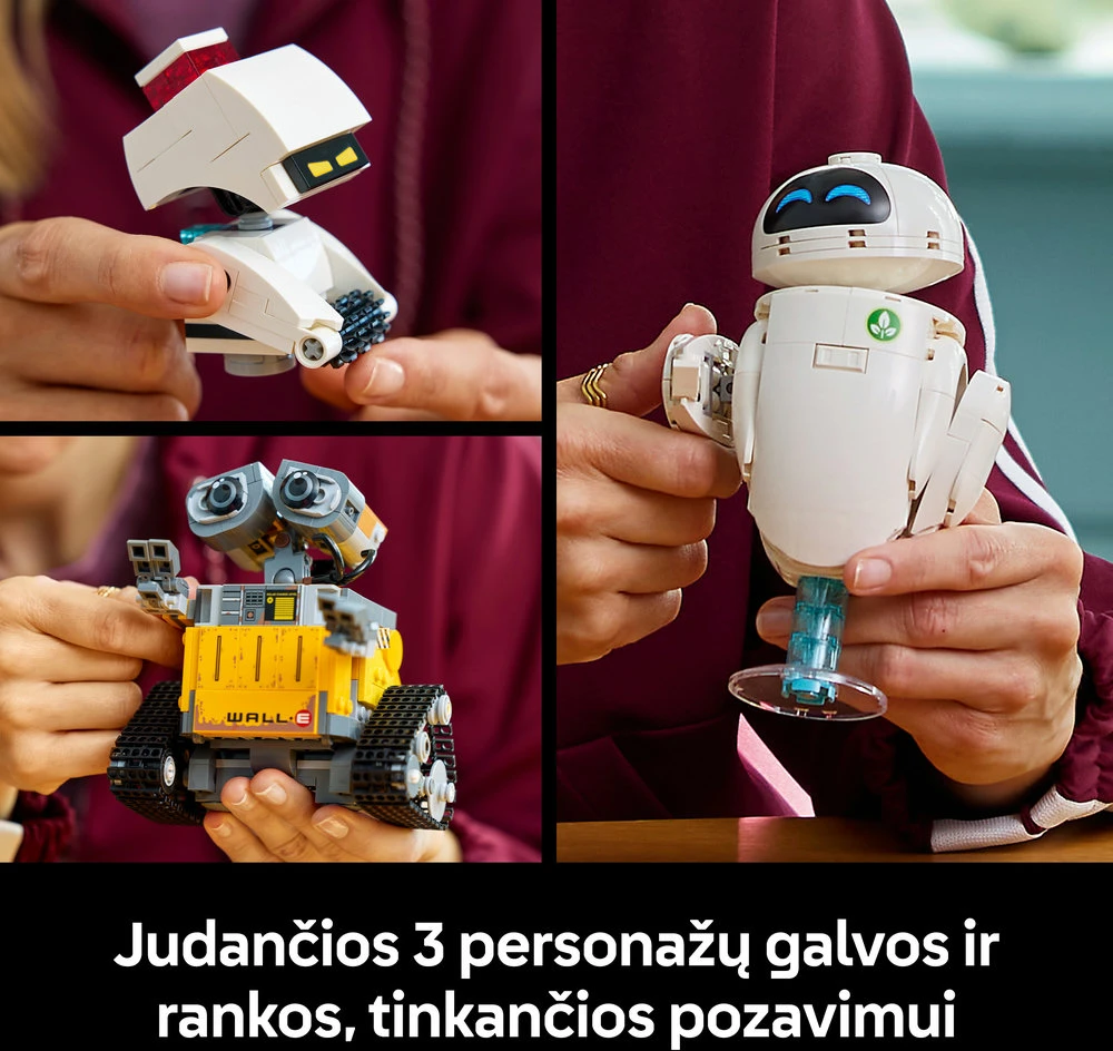 LEGO® ǀ Disney ir Pixar Wall-E ir Eve Filmo rinkinys 43279