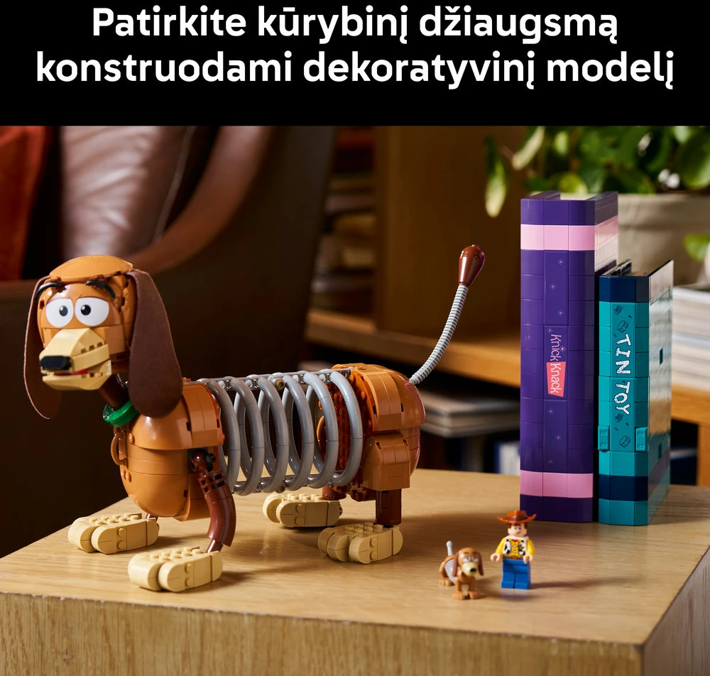 LEGO® ǀ Disney ir Pixar „Žaislų istorijos“ šuniuko Slinkio knygų atramos 43301