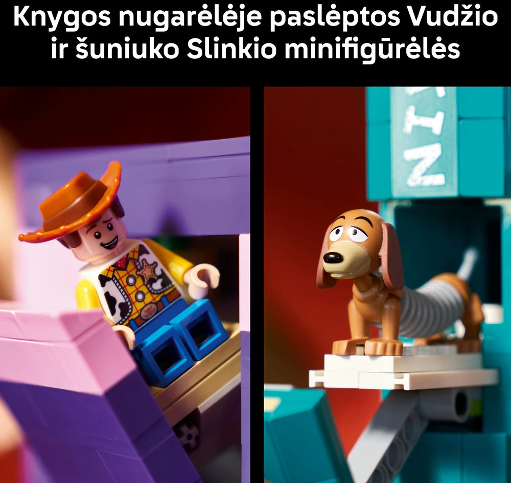 LEGO® ǀ Disney ir Pixar „Žaislų istorijos“ šuniuko Slinkio knygų atramos 43301