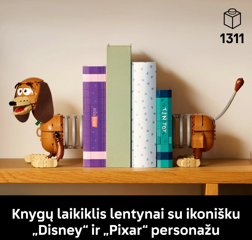 LEGO® ǀ Disney ir Pixar „Žaislų istorijos“ šuniuko Slinkio knygų atramos 43301