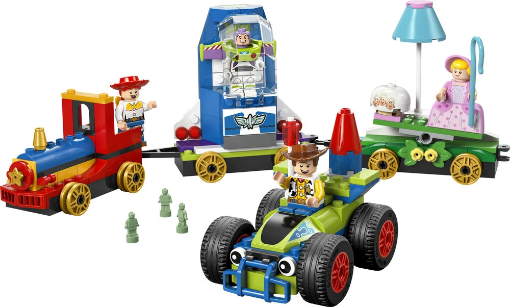 LEGO® ǀ Disney ir Pixar „Žaislų istorijos“ šventinis traukinys ir RC automobilis 43264