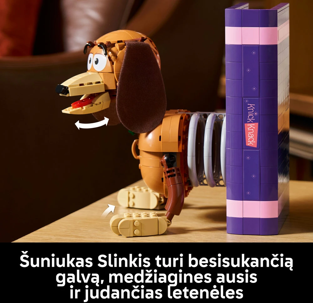 LEGO® ǀ Disney ir Pixar „Žaislų istorijos“ šuniuko Slinkio knygų atramos 43301