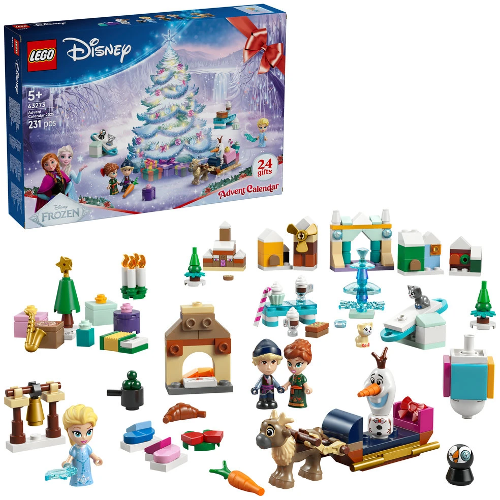 LEGO® ǀ Disney „Ledo šalies“ 2025 metų advento kalendorius (43273)