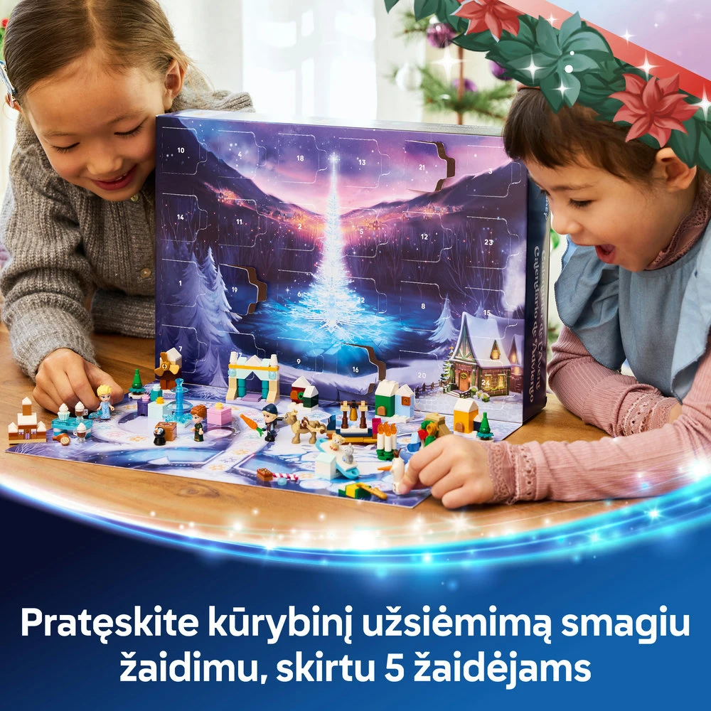 LEGO® ǀ Disney „Ledo šalies“ 2025 metų advento kalendorius (43273)