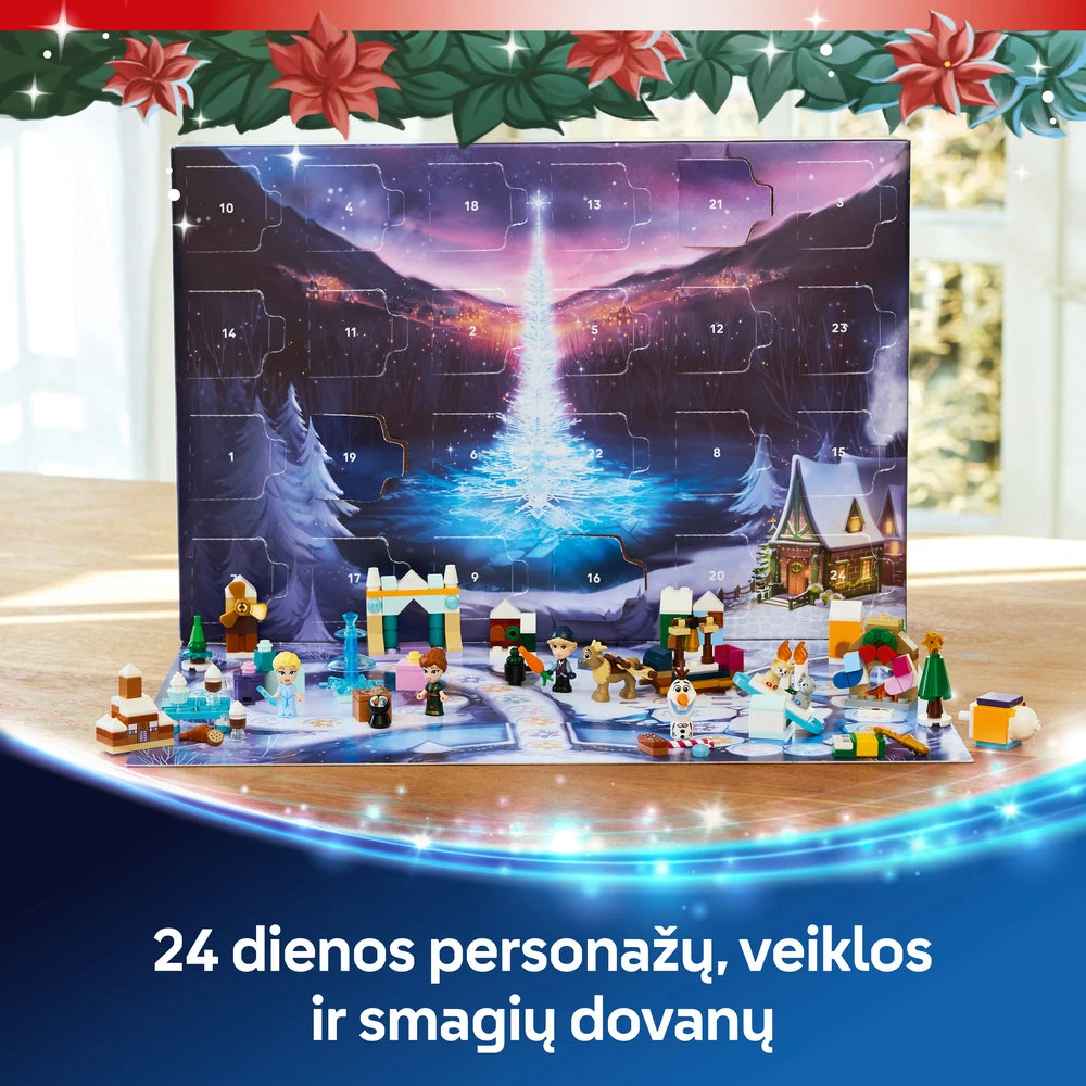 LEGO® ǀ Disney „Ledo šalies“ 2025 metų advento kalendorius (43273)