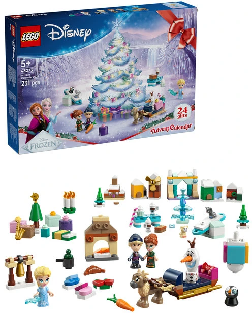 LEGO® ǀ Disney „Ledo šalies“ 2025 metų advento kalendorius (43273)