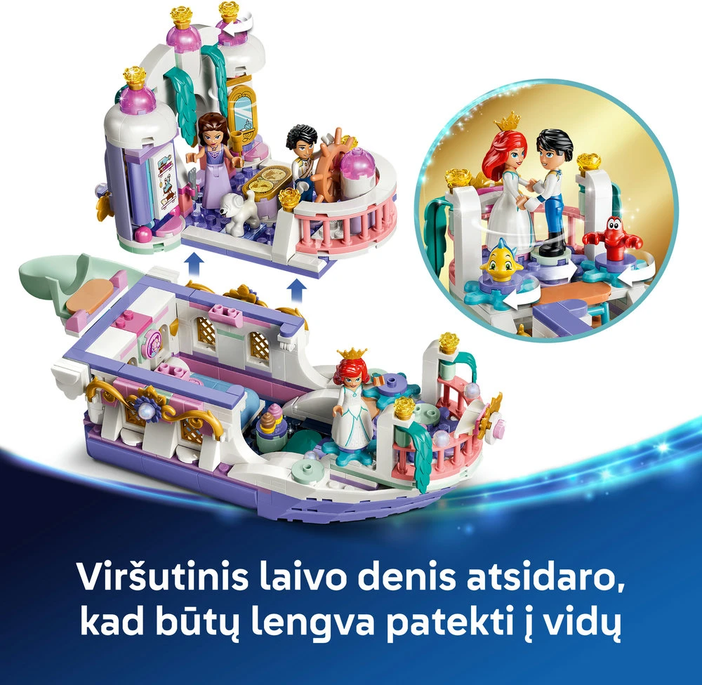 LEGO® ǀ Disney Princess Arielės karališkųjų vestuvių valtis 43299