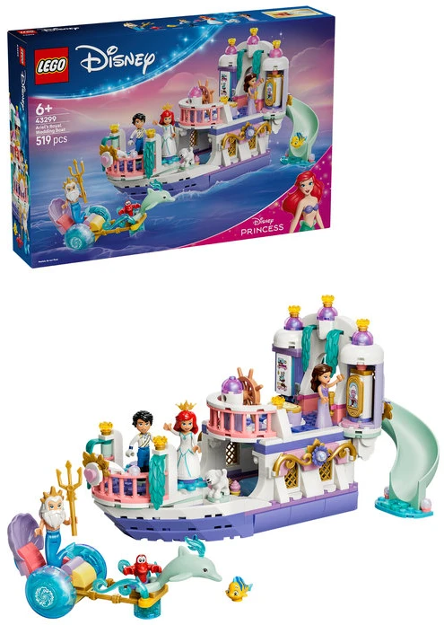 LEGO® ǀ Disney Princess Arielės karališkųjų vestuvių valtis 43299