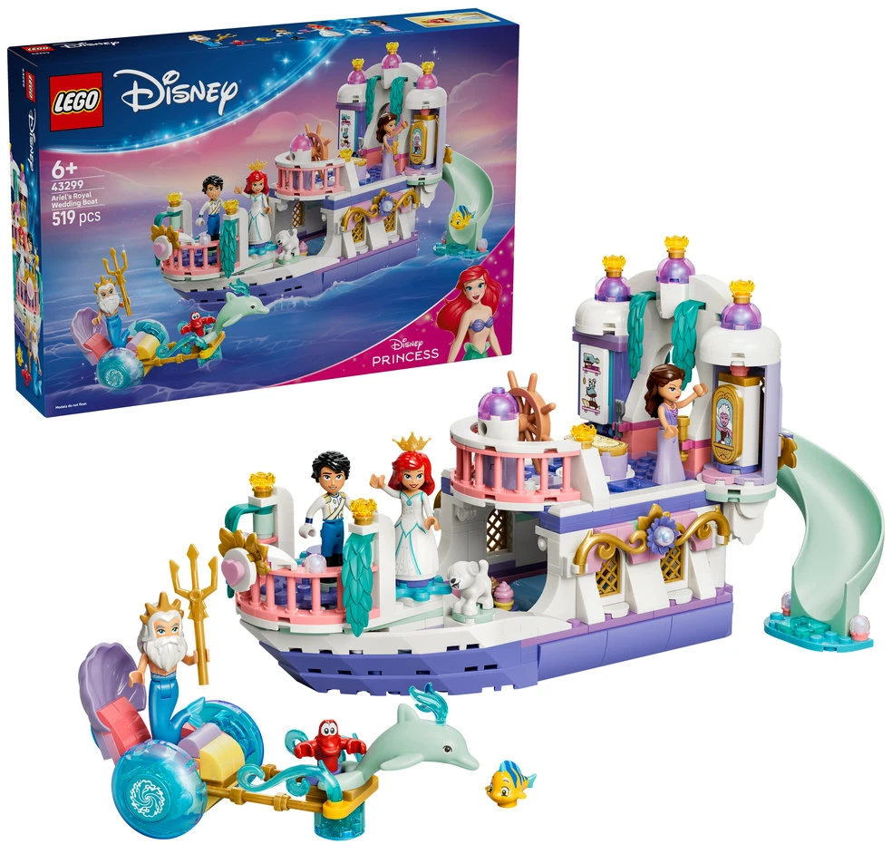 LEGO® ǀ Disney Princess Arielės karališkųjų vestuvių valtis 43299