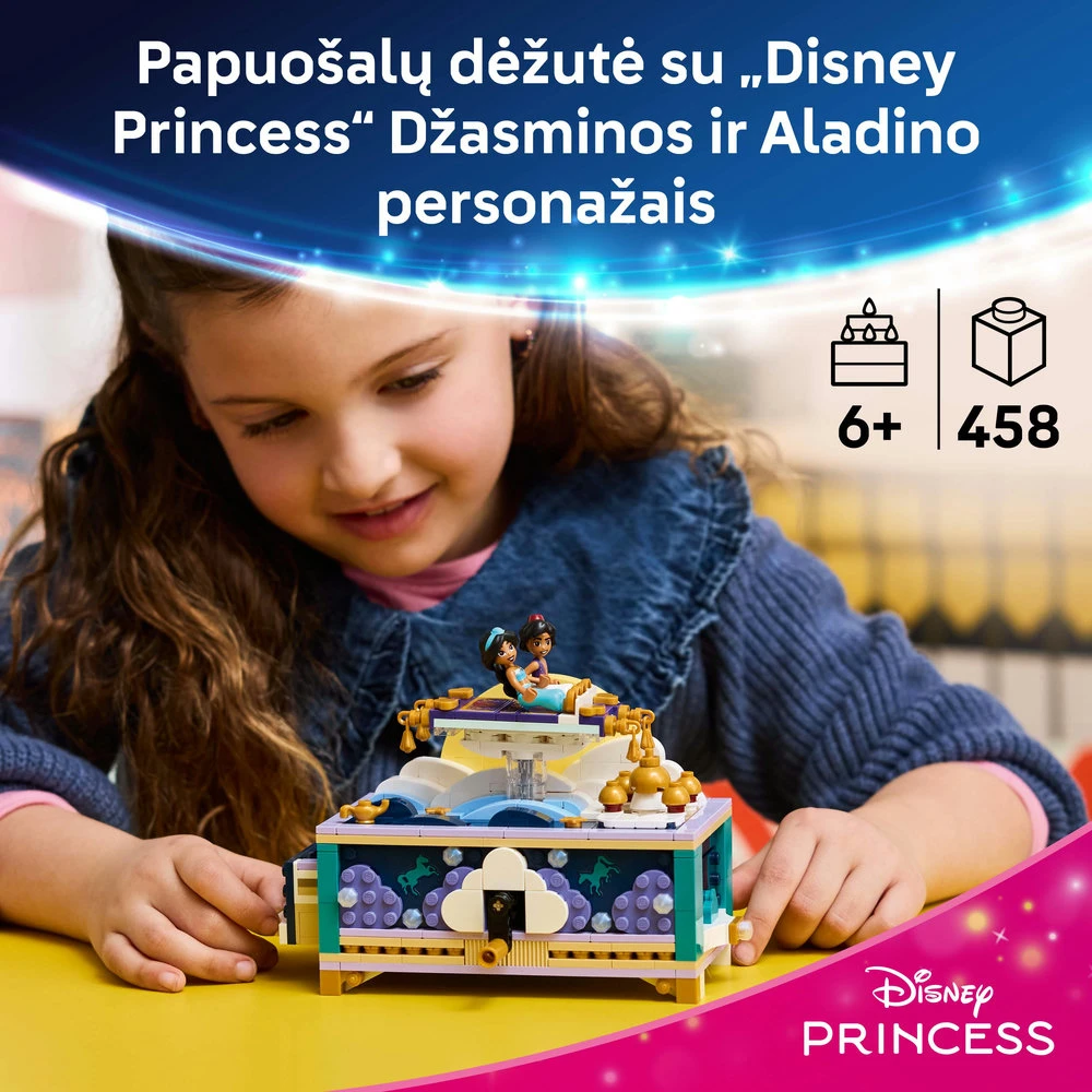 LEGO® ǀ Disney Princess Džasminos papuošalų dėžutė 43295