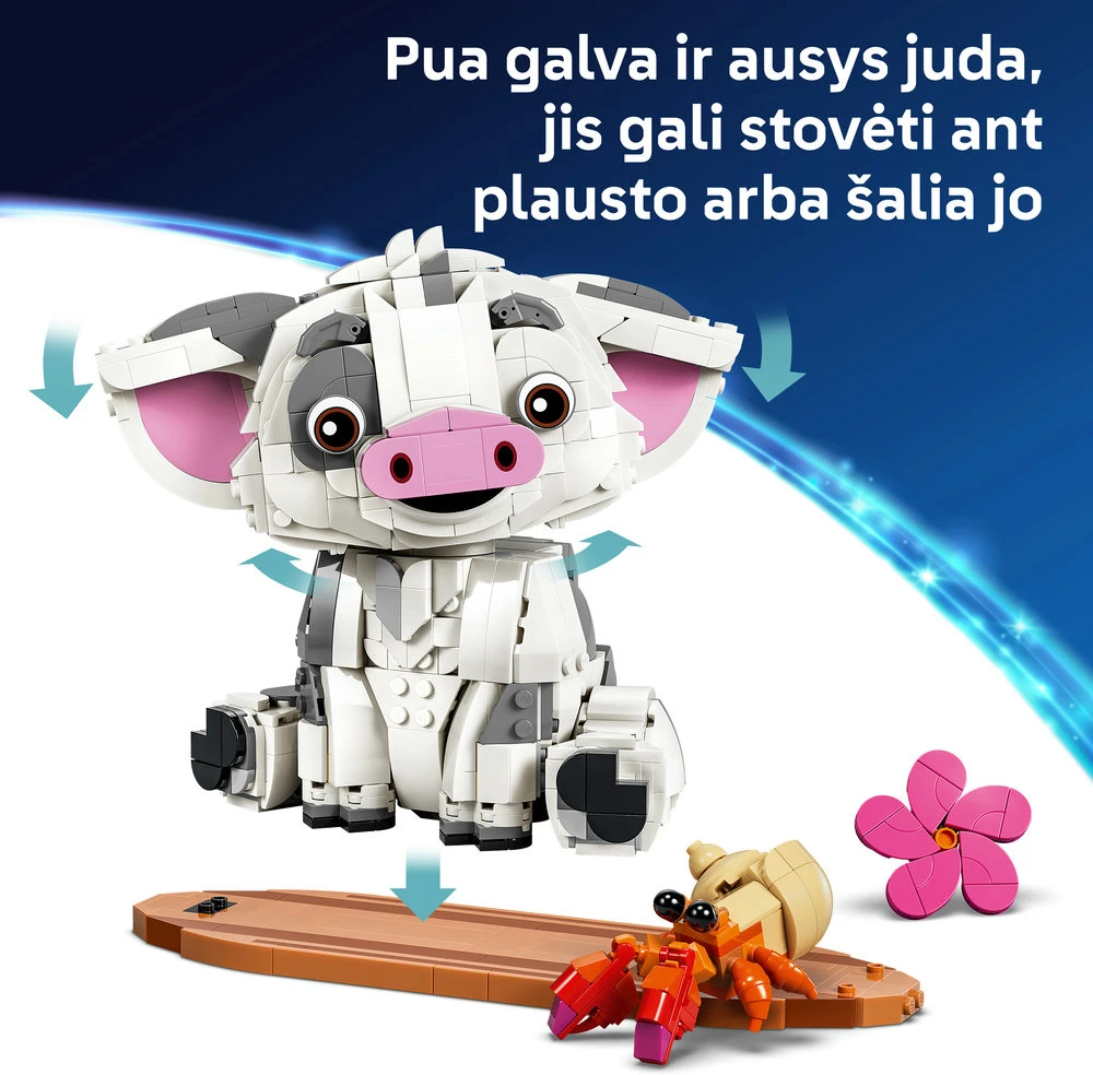 LEGO® | Disney Vajana Pua Konstravimo žaislas, dekoras 43292