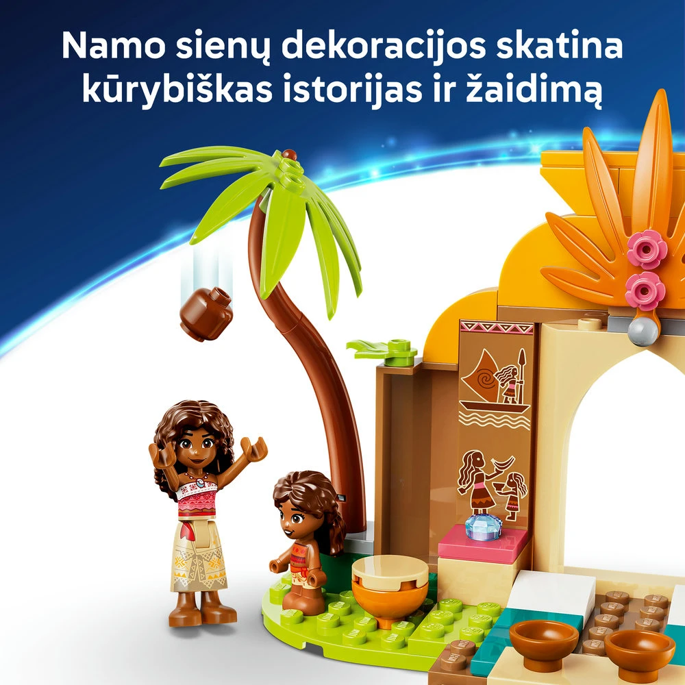 LEGO® ǀ Disney Vajana Trobelė ir valtis Žaislas 43282