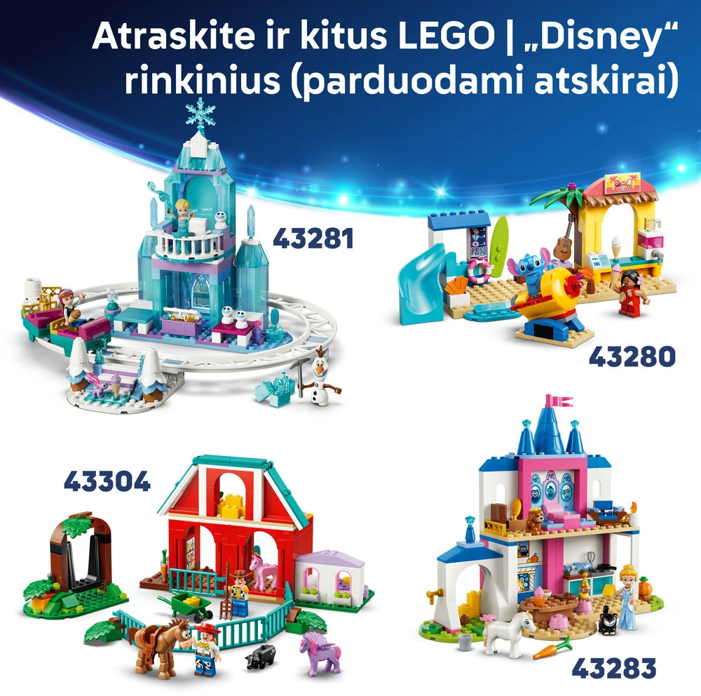 LEGO® ǀ Disney Vajana Trobelė ir valtis Žaislas 43282