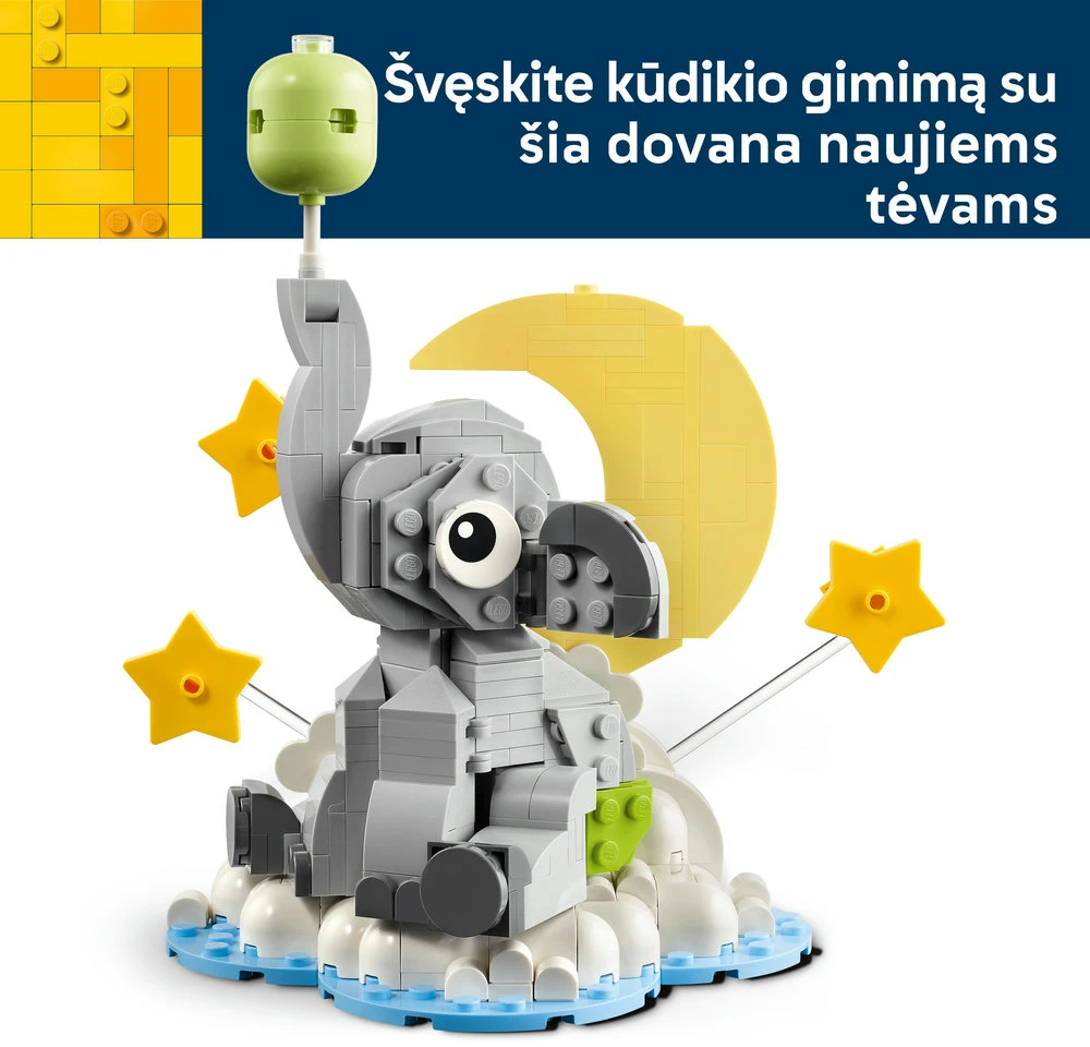 LEGO® drambliukas danguje Eksponuojama dovana naujiems tėvams 40814